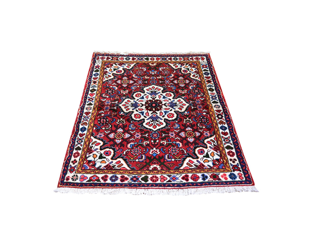 3'3" x 4'7" New Hand Knotted Red Wool Rectangle Oriental Rug - MOA10259932