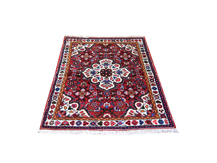 3'3" x 4'7" New Hand Knotted Red Wool Rectangle Oriental Rug - MOA10259932