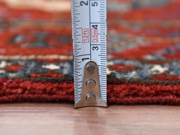 3'5" x 4'4" New Hand Knotted Red Wool Rectangle Oriental Rug - MOA10260002