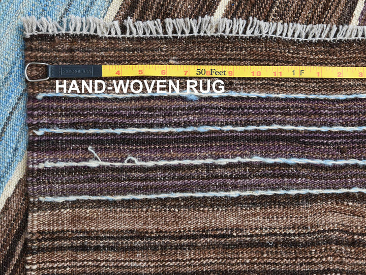 9'6" x 12'0" New Hand Woven Brown Wool Rectangle Oriental Rug - MOA10260036