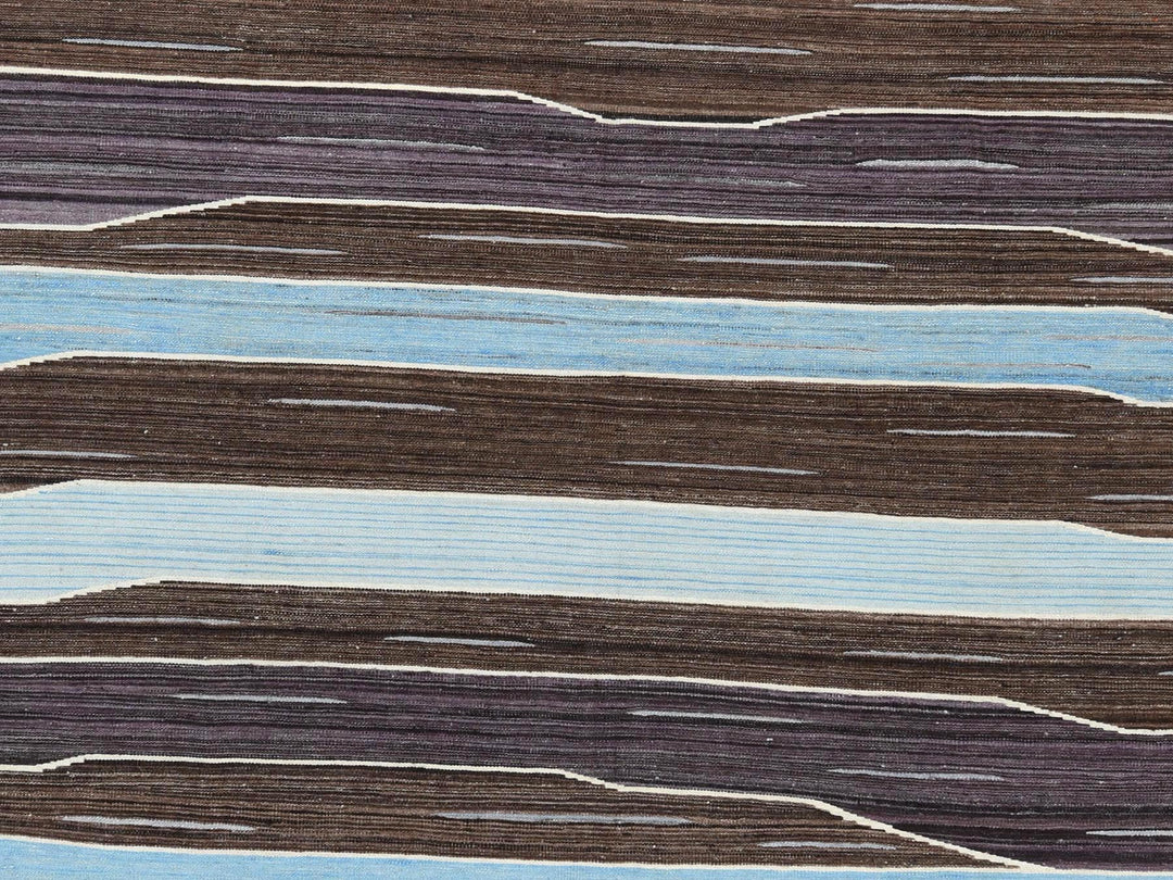 8'2" x 10'1" New Hand Woven Brown Wool Rectangle Oriental Rug - MOA10260038
