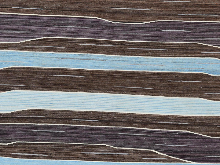 8'2" x 10'1" New Hand Woven Brown Wool Rectangle Oriental Rug - MOA10260038