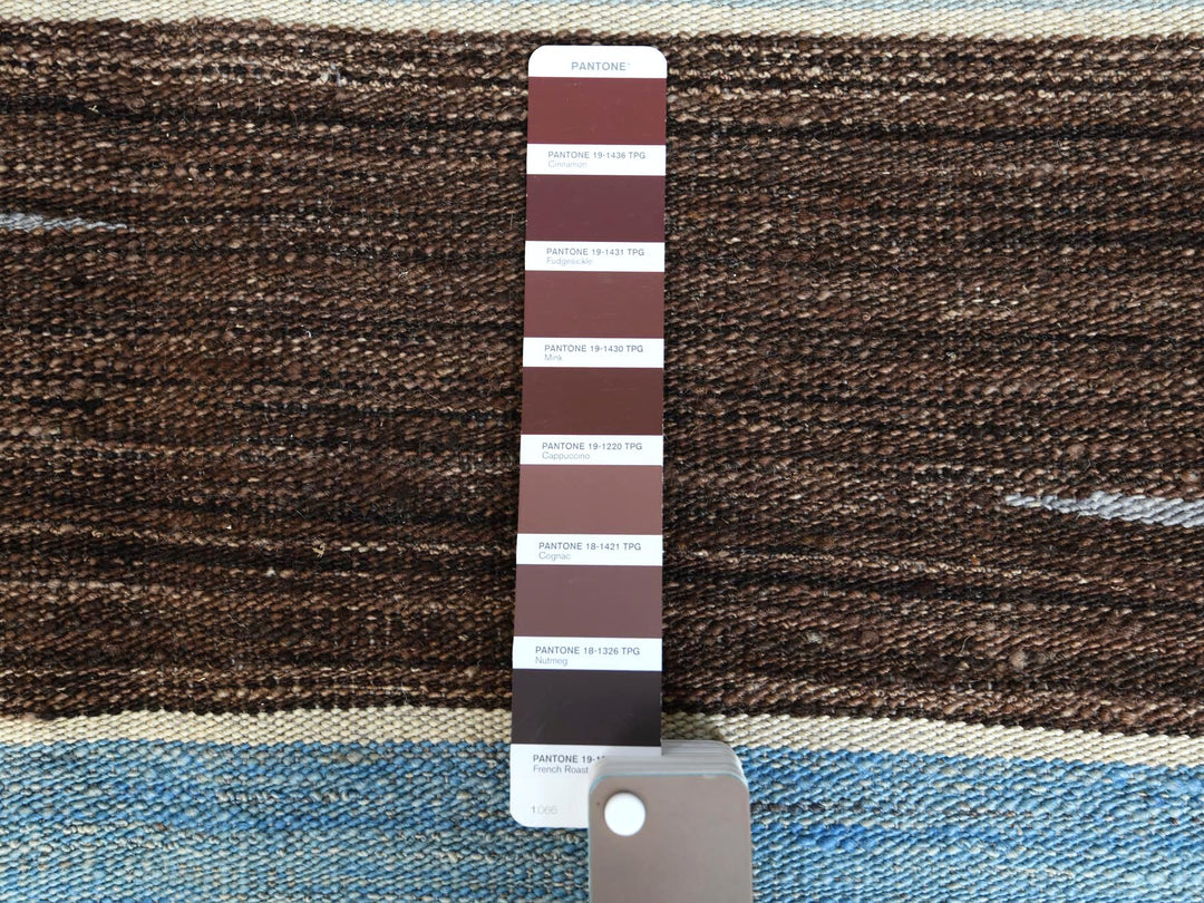8'2" x 10'1" New Hand Woven Brown Wool Rectangle Oriental Rug - MOA10260038