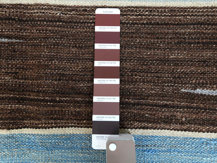 8'2" x 10'1" New Hand Woven Brown Wool Rectangle Oriental Rug - MOA10260038