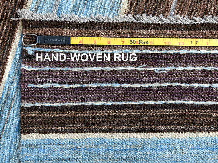 8'2" x 10'1" New Hand Woven Brown Wool Rectangle Oriental Rug - MOA10260038