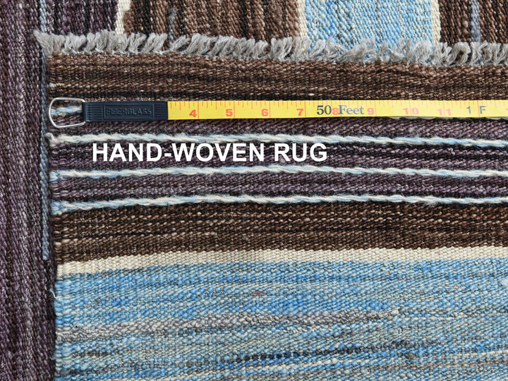 6'3" x 9'0" New Hand Woven Brown Wool Rectangle Oriental Rug - MOA10260040