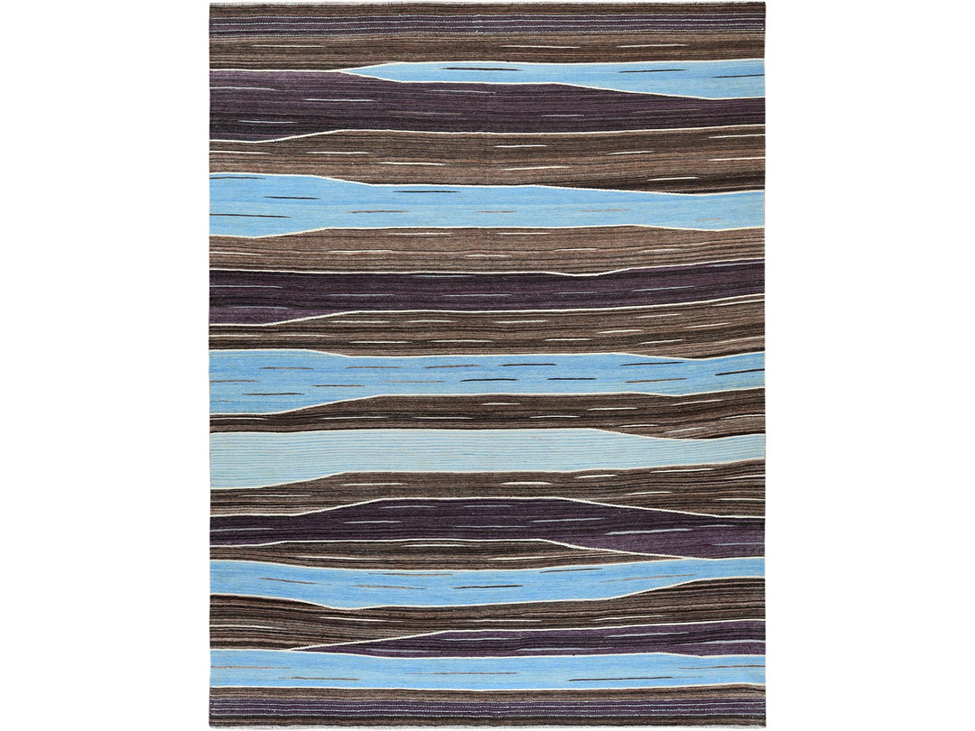 10'5" x 14'0" New Hand Woven Brown Wool Rectangle Oriental Rug - MOA10260042