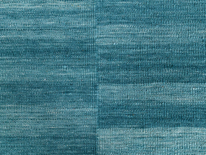 10'8" x 14'1" New Hand Woven Teal Wool Rectangle Oriental Rug - MOA10260053