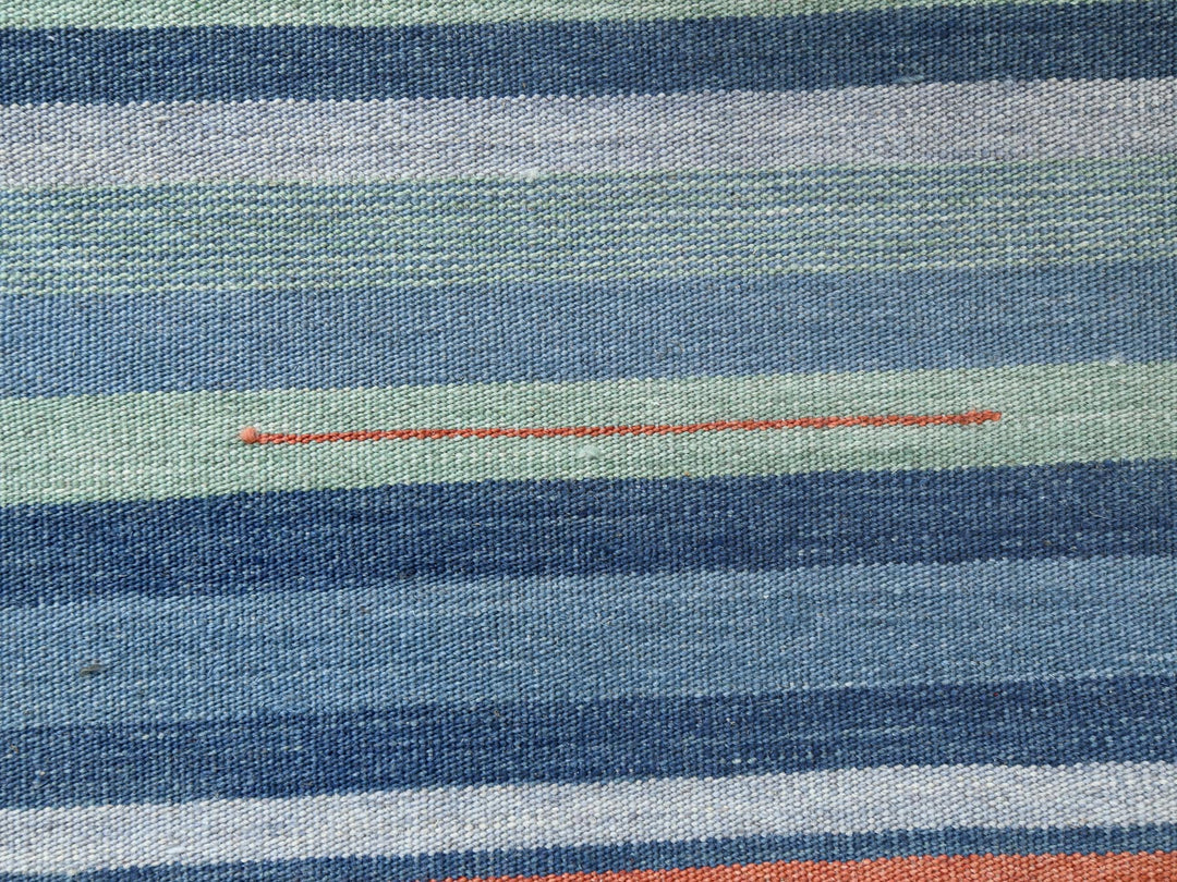 8'3" x 10'1" New Hand Woven Green Wool Rectangle Oriental Rug - MOA10260094