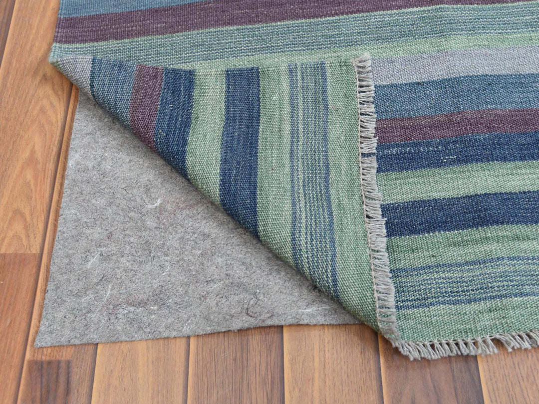 10'4" x 14'2" New Hand Woven Green Wool Rectangle Oriental Rug - MOA10260097