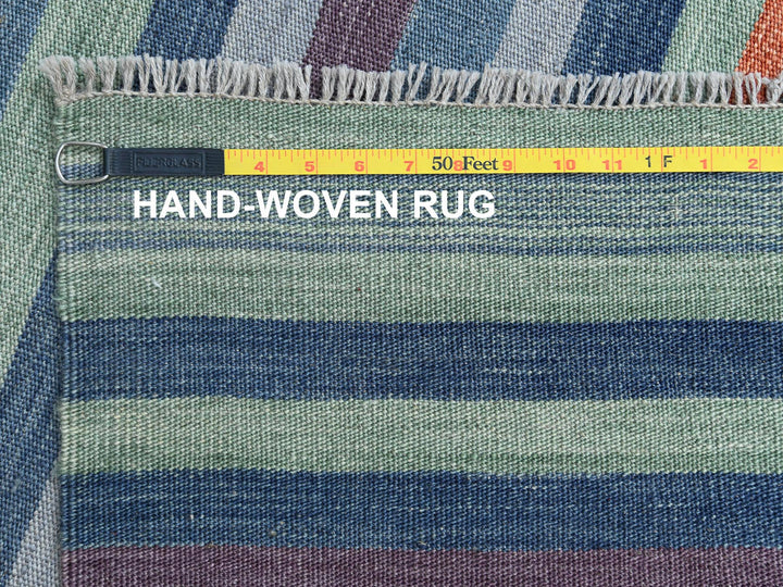 10'4" x 14'2" New Hand Woven Green Wool Rectangle Oriental Rug - MOA10260097