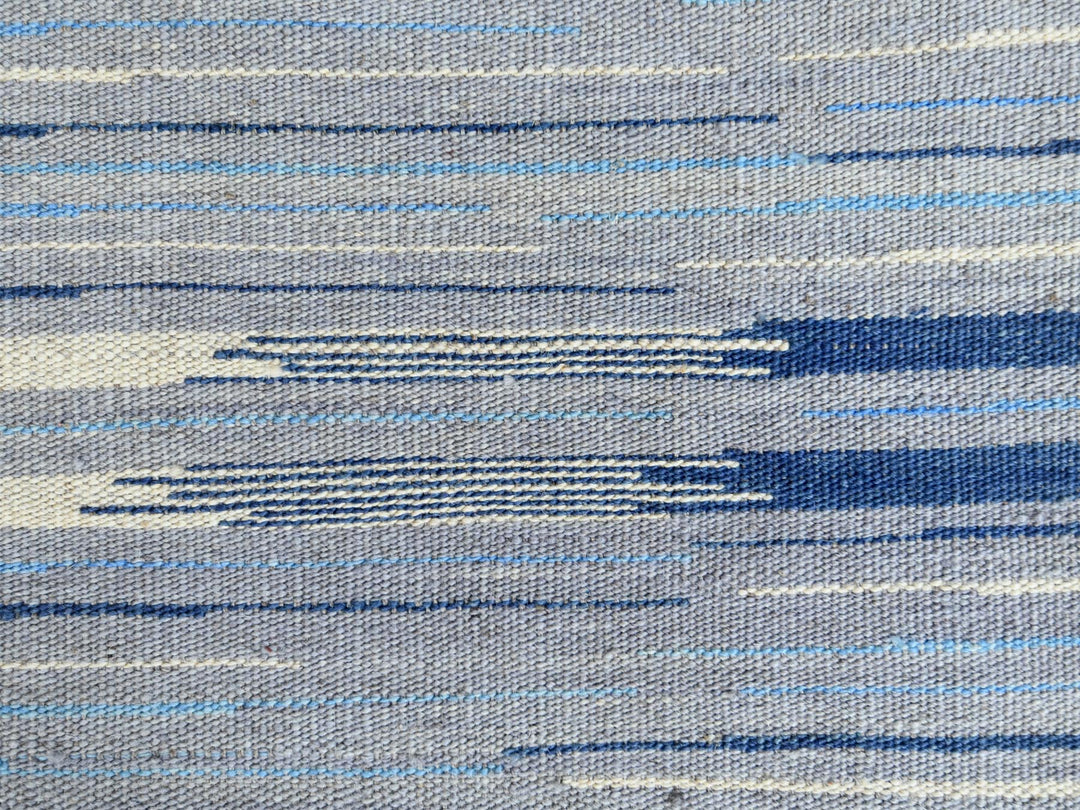 9'6" x 12'0" New Hand Woven Blue Wool Rectangle Oriental Rug - MOA10260113