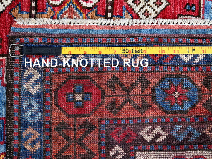 4'2" x 6'2" New Hand Knotted Blue Wool Rectangle Oriental Rug - MOA102602