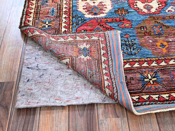 4'4" x 5'9" New Hand Knotted Blue Wool Rectangle Oriental Rug - MOA102604