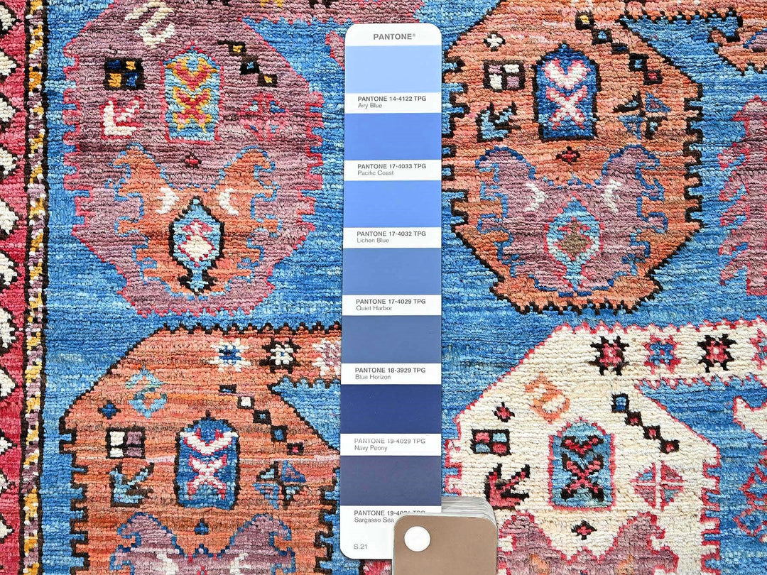 4'4" x 5'9" New Hand Knotted Blue Wool Rectangle Oriental Rug - MOA102604