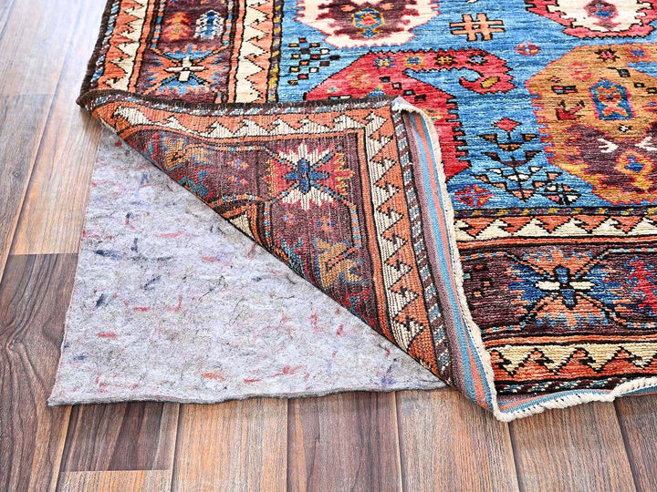 4'5" x 5'10" New Hand Knotted Blue Wool Rectangle Oriental Rug - MOA102605