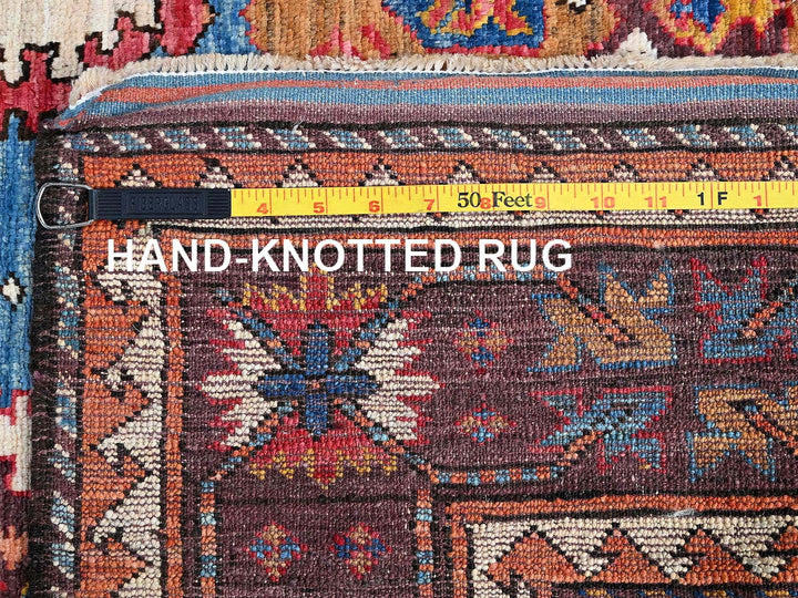 4'5" x 5'10" New Hand Knotted Blue Wool Rectangle Oriental Rug - MOA102605
