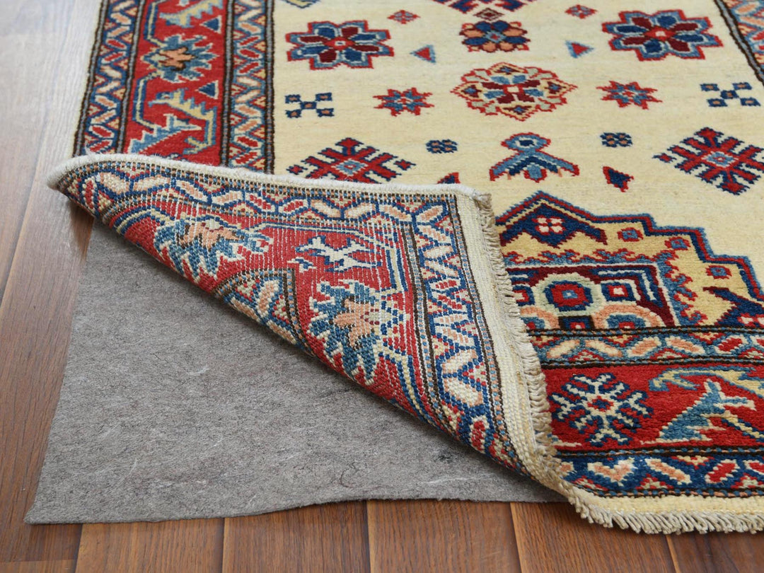 2'8" x 9'8" New Hand Knotted Ivory Wool Runner Oriental Rug - MOA10260725