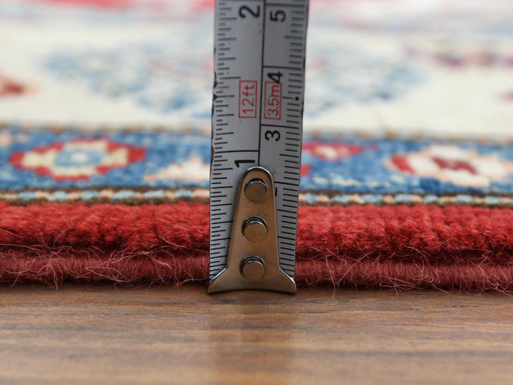4'0" x 5'9" New Hand Knotted Red Wool Rectangle Oriental Rug - MOA10260741