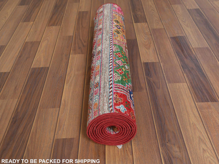2'9" x 9'8" New Hand Knotted Multicolored Wool Runner Oriental Rug - MOA10260842