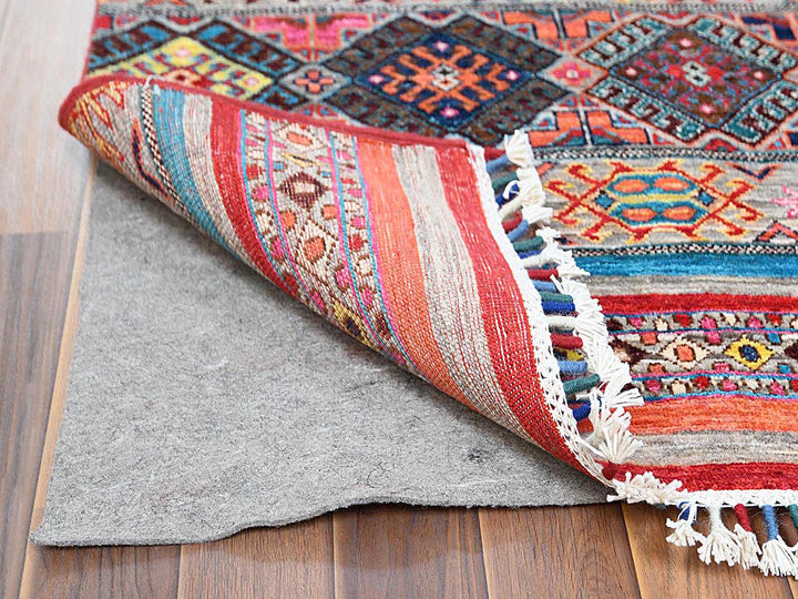 2'9" x 9'9" New Hand Knotted Grey Wool Runner Oriental Rug - MOA10260843
