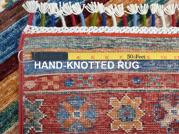 2'8" x 8'1" New Hand Knotted Red Wool Runner Oriental Rug - MOA10260847