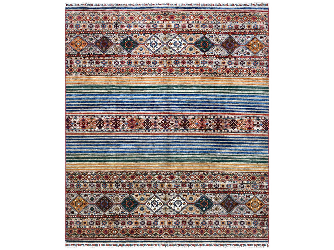 8'5" x 10'0" New Hand Knotted Brown Wool Rectangle Oriental Rug - MOA10261129