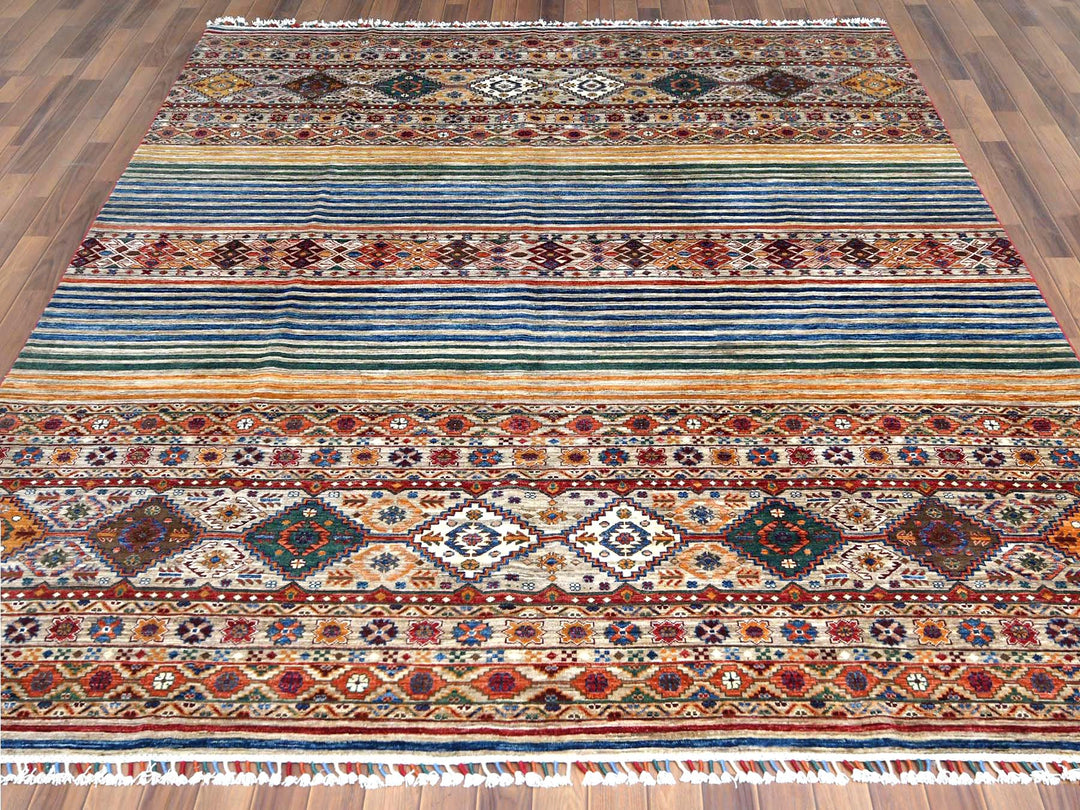 8'5" x 10'0" New Hand Knotted Brown Wool Rectangle Oriental Rug - MOA10261129