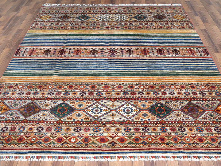 8'5" x 10'0" New Hand Knotted Brown Wool Rectangle Oriental Rug - MOA10261129