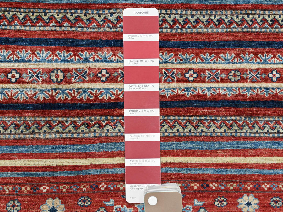 9'10" x 13'5" New Hand Knotted Red Wool Rectangle Oriental Rug - MOA10261130