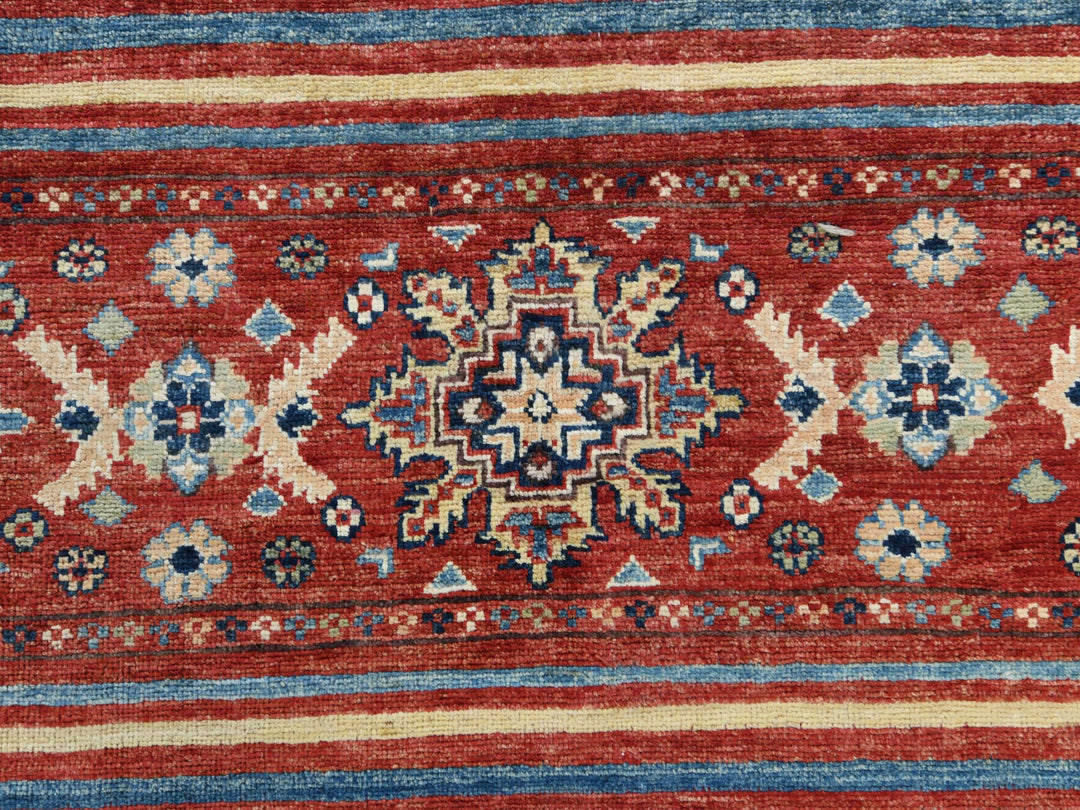 9'10" x 13'5" New Hand Knotted Red Wool Rectangle Oriental Rug - MOA10261130