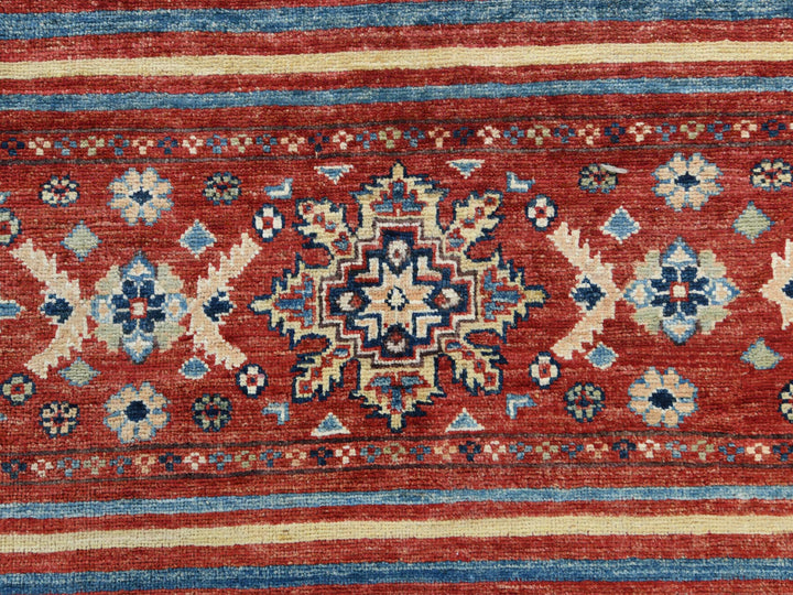 9'10" x 13'5" New Hand Knotted Red Wool Rectangle Oriental Rug - MOA10261130
