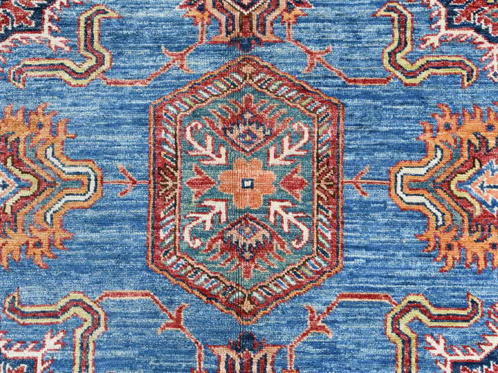 9'2" x 11'10" New Hand Knotted Blue Wool Rectangle Oriental Rug - MOA10261147
