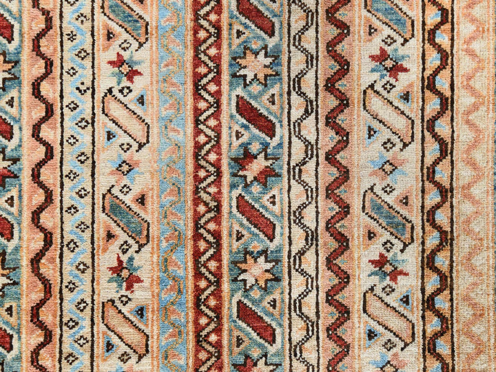6'5" x 9'1" New Hand Knotted Brown Wool Rectangle Oriental Rug - MOA10261158
