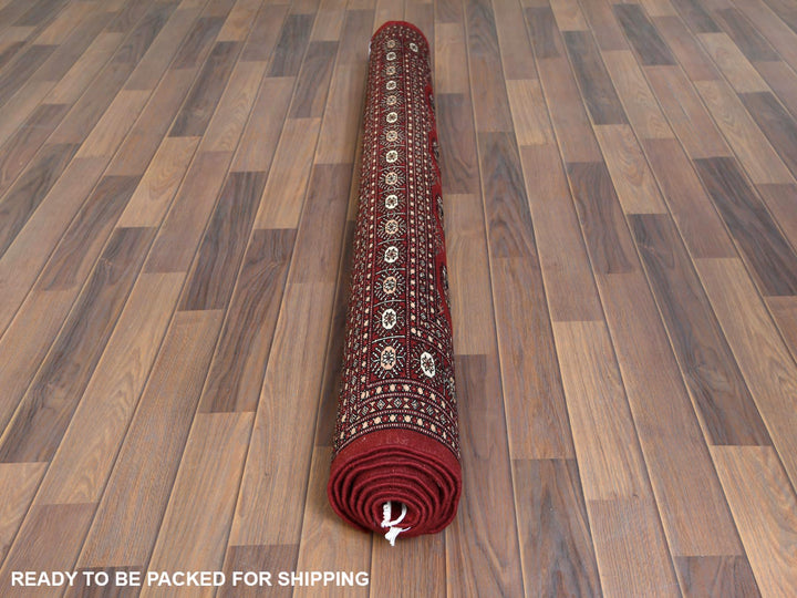 5'1" x 7'6" New Hand Knotted Red Wool Rectangle Oriental Rug - MOA10261379