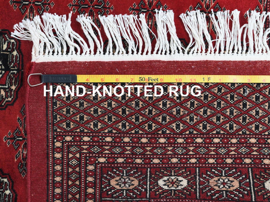 5'1" x 7'6" New Hand Knotted Red Wool Rectangle Oriental Rug - MOA10261379