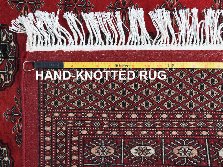 5'1" x 7'6" New Hand Knotted Red Wool Rectangle Oriental Rug - MOA10261379