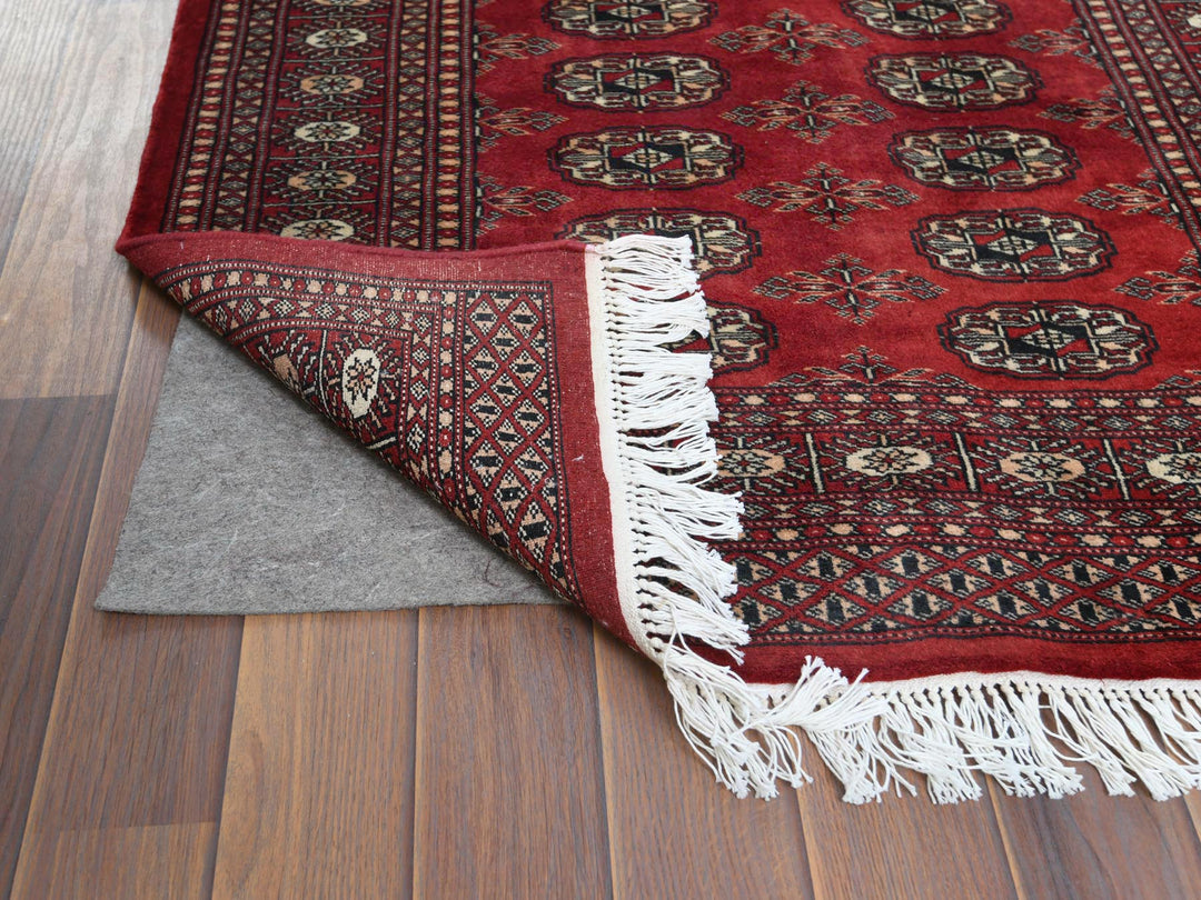 3'1" x 4'10" New Hand Knotted Red Wool Rectangle Oriental Rug - MOA10261382