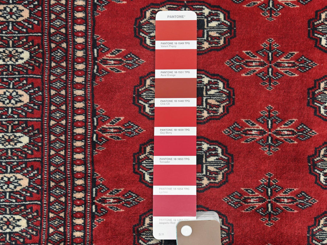 3'1" x 4'10" New Hand Knotted Red Wool Rectangle Oriental Rug - MOA10261382