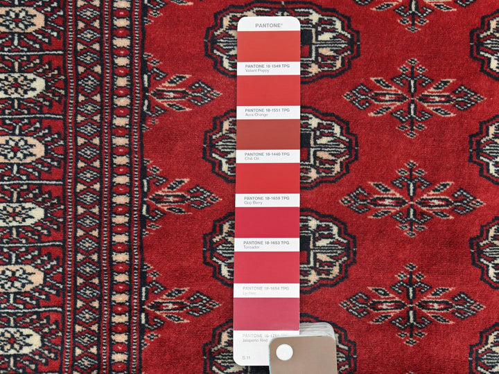 3'1" x 4'10" New Hand Knotted Red Wool Rectangle Oriental Rug - MOA10261382