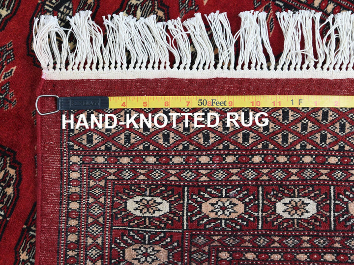 3'1" x 4'10" New Hand Knotted Red Wool Rectangle Oriental Rug - MOA10261382
