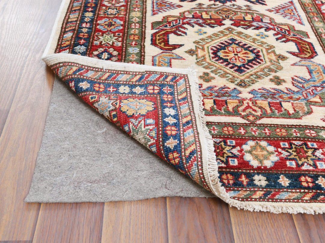 2'7" x 10'0" New Hand Knotted Ivory Wool Runner Oriental Rug - MOA10261450