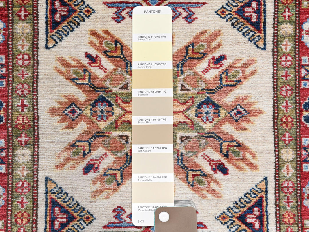 2'7" x 10'0" New Hand Knotted Ivory Wool Runner Oriental Rug - MOA10261450