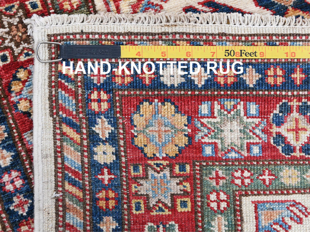 2'7" x 10'0" New Hand Knotted Ivory Wool Runner Oriental Rug - MOA10261450