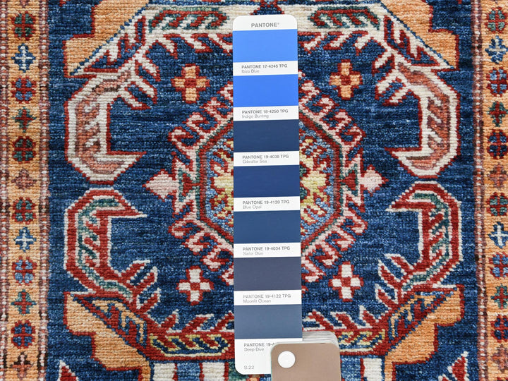 2'10" x 11'0" New Hand Knotted Blue Wool Runner Oriental Rug - MOA10261452
