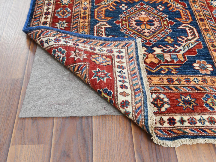 2'6" x 11'0" New Hand Knotted Blue Wool Runner Oriental Rug - MOA10261456