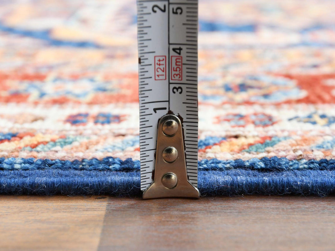 2'6" x 11'0" New Hand Knotted Blue Wool Runner Oriental Rug - MOA10261456