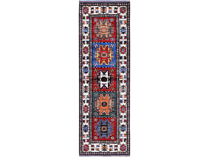 2'8" x 8'2" New Hand Knotted Red Wool Runner Oriental Rug - MOA102614