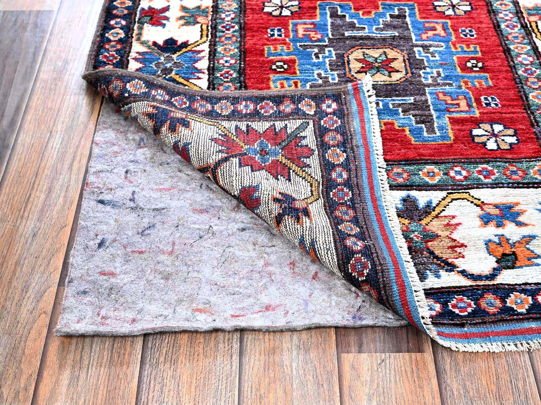 2'8" x 8'2" New Hand Knotted Red Wool Runner Oriental Rug - MOA102614