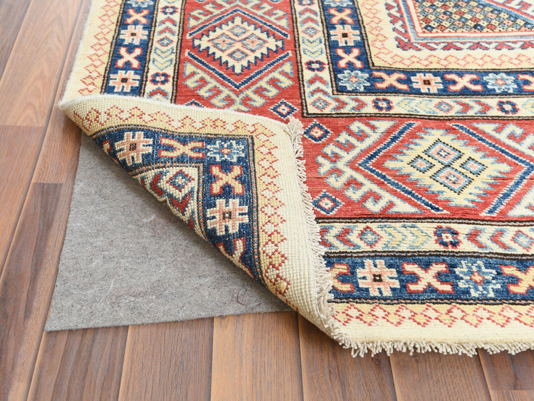8'10" x 11'9" New Hand Knotted Beige Wool Rectangle Oriental Rug - MOA10261534